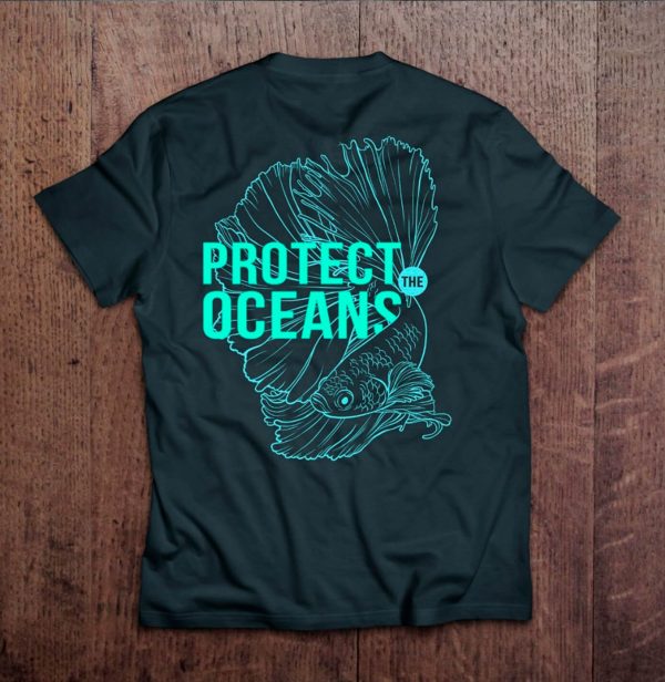 Polo Verde Marino "Protect Oceans"