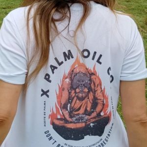 Polo2 Polo Blanco «Palm Oil – Don’t Be Part of Deforestation»