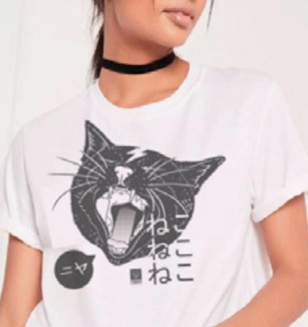 Polo Blanco «Gato Vectorial»